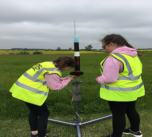 Bloomfield School with their rocket
